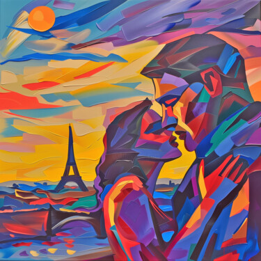 Arte digital titulada "Couleur couple" por Thomas Thomopoulos, Obra de arte original, Imagen generada por IA
