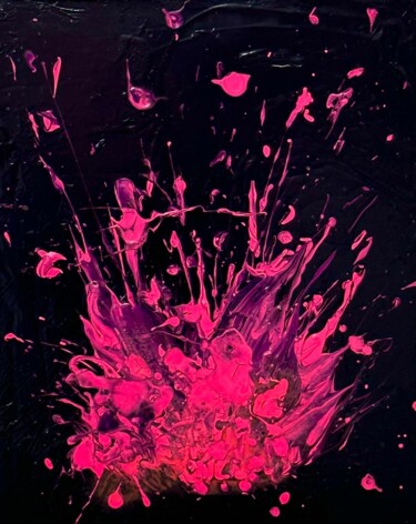Schilderij getiteld "Pink 2" door Thomas Vos, Origineel Kunstwerk, Acryl