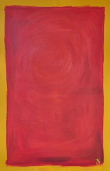 Peinture intitulée "Red Sun" par Thomas W. Nordmeier, Œuvre d'art originale, Acrylique
