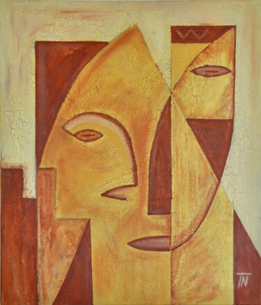 Pintura intitulada "arabic faces" por Thomas W. Nordmeier, Obras de arte originais, Acrílico