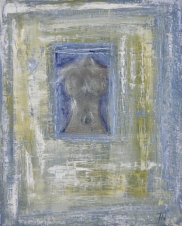 Malerei mit dem Titel "Woman at the window" von Thomas W. Nordmeier, Original-Kunstwerk, Acryl