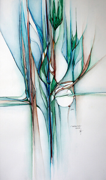 Painting titled ""Frühling"" by Thomas Wagner, Original Artwork, Watercolor