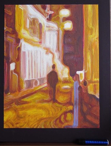 Peinture intitulée "rue des Orphelines" par Thomas Jemes, Œuvre d'art originale