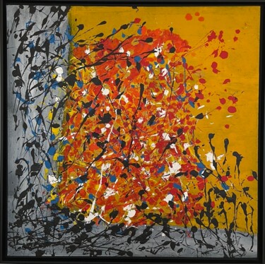 Картина под названием "Explosion" - Thomasjeunet.Art, Подлинное произведение искусства, Акрил Установлен на Деревянная рама…