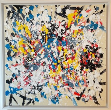 Картина под названием "Explosion of colors…" - Thomasjeunet.Art, Подлинное произведение искусства, Акрил Установлен на artwo…