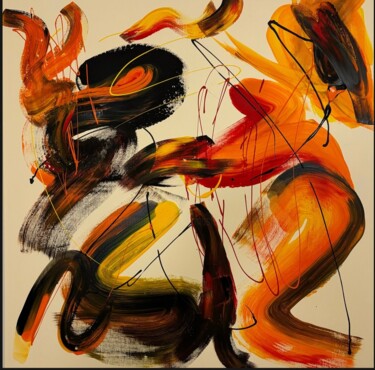 Картина под названием "Explosion of colors…" - Thomasjeunet.Art, Подлинное произведение искусства, Акрил Установлен на Дерев…