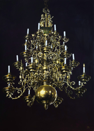 Peinture intitulée "Leuchter" par Thomas Kaemmerer, Œuvre d'art originale, Huile