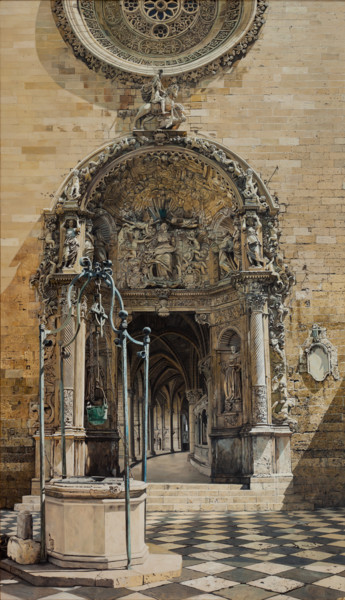Peinture intitulée "Kathedrale" par Thomas Kaemmerer, Œuvre d'art originale, Huile