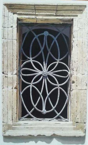 Malerei mit dem Titel "Fenster in Cefalu" von Thomas Kaemmerer, Original-Kunstwerk