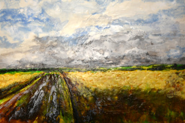 Painting titled "Orage avant la mois…" by Jean Jacques Thome, Original Artwork, Encaustic