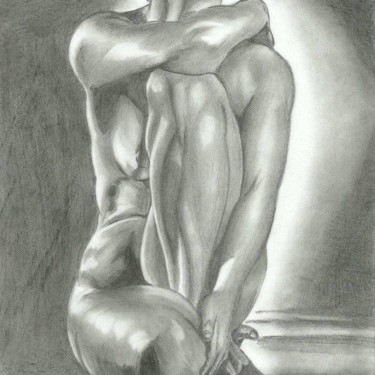 Drawing titled "Desnudo N. 1" by Thommy, Original Artwork, Graphite