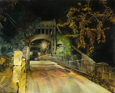 Pintura titulada "El puente de Cholut…" por Thommy, Obra de arte original, Oleo