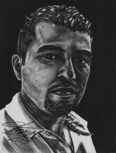 Drawing titled "Autoretrato" by Thommy, Original Artwork, Graphite
