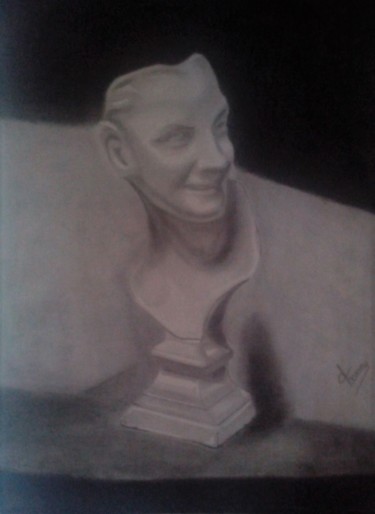 Drawing titled "La escultura" by Thommy, Original Artwork, Graphite