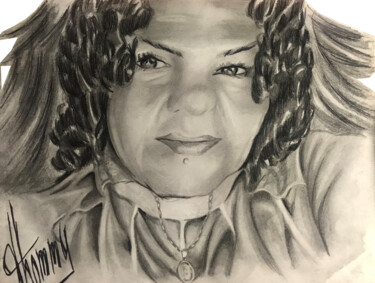 Drawing titled "Mi hermana Mary" by Thommy, Original Artwork, Graphite