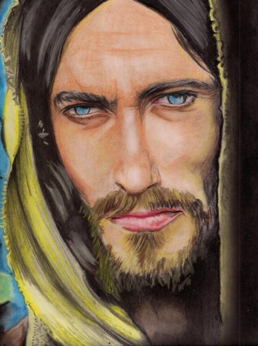 Peinture intitulée "Jesus Nazareno" par Thommy, Œuvre d'art originale, Pastel