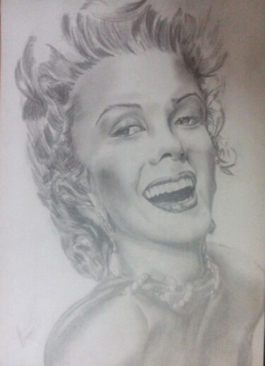 Drawing titled "Marilyn Monroe" by Thommy, Original Artwork, Graphite