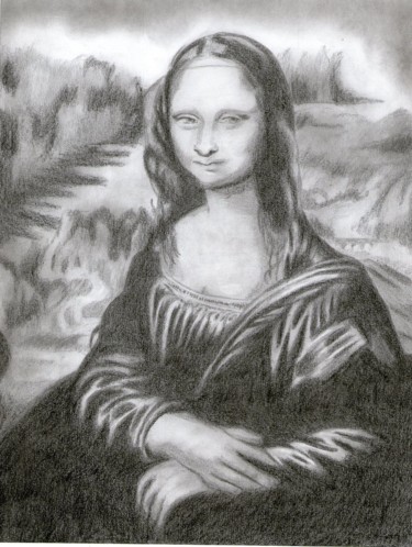 Dibujo titulada "Monaliza Orignal Au…" por Thommy, Obra de arte original, Grafito