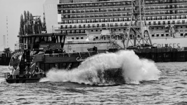 Fotografie getiteld "Auf der Elbe" door Thorsten Fisseler, Origineel Kunstwerk, Digitale fotografie