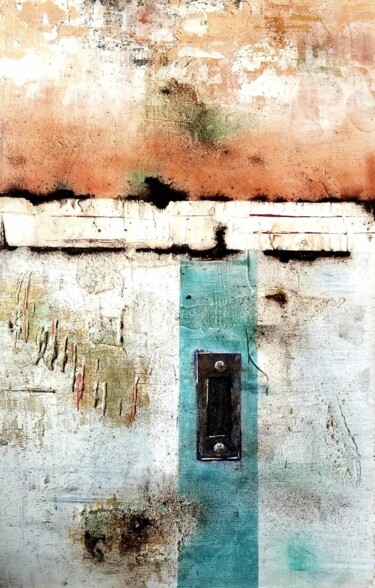 Картина под названием "Blue door" - Thot, Подлинное произведение искусства, Акрил