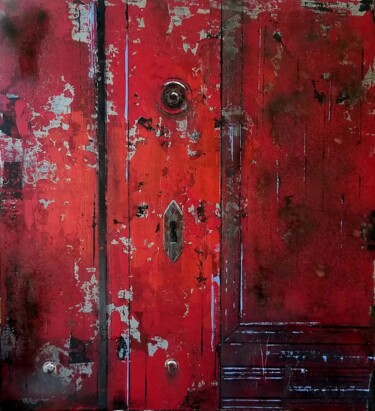 Peinture intitulée "Red secret" par Thot, Œuvre d'art originale, Acrylique