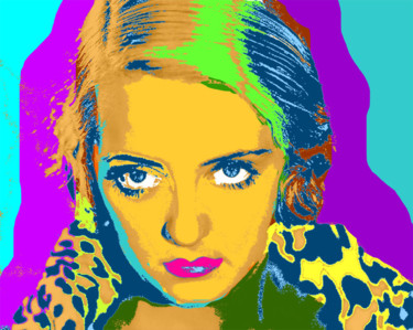 Digital Arts titled "Betty Davis" by Tom S. Agaster, Original Artwork, Digital Painting