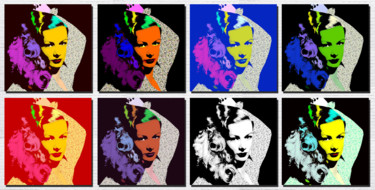 Digital Arts titled "8 Veronica Lake" by Tom S. Agaster, Original Artwork, Digital Painting