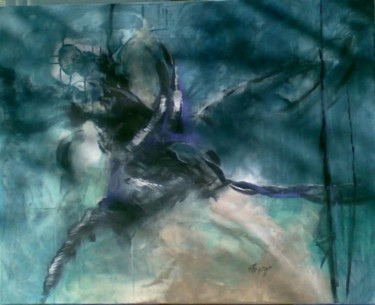 Peinture intitulée "Lac des Signes" par Thozet, Œuvre d'art originale