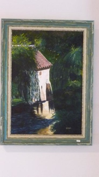 Peinture intitulée "MOULIN DU PERIGORD" par Thérèse Prieto, Œuvre d'art originale