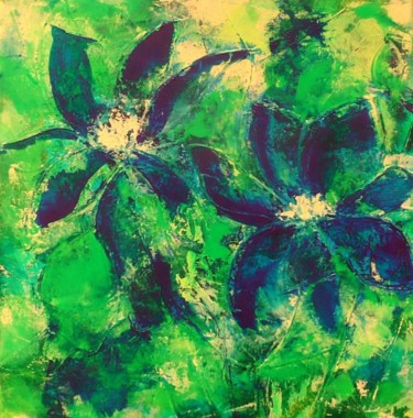 Painting titled "fleurs floues!" by Thyga, Original Artwork