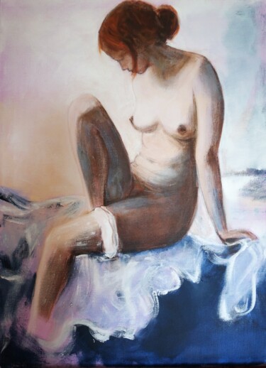 Peinture intitulée "la rousse" par Thyga, Œuvre d'art originale