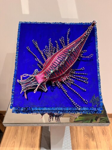 Escultura titulada "Crystal Scorpion Fi…" por Ti'Ou, Obra de arte original, Arcilla