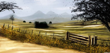 Arts numériques intitulée "Paisagem Rural" par Tiago Amaral, Œuvre d'art originale, Peinture numérique