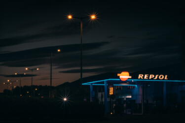 Photography titled "Gas Station" by Tiago Esteves, Original Artwork, Non Manipulated Photography
