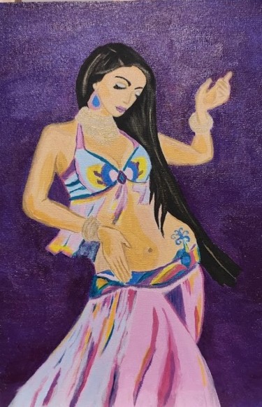 Pintura intitulada "Belly Dancer" por Tiago Mineiro, Obras de arte originais, Acrílico