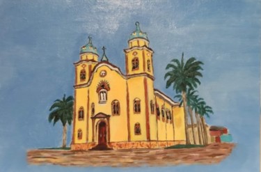 Pintura intitulada "Igreja Matriz de Al…" por Tiago Mineiro, Obras de arte originais, Acrílico