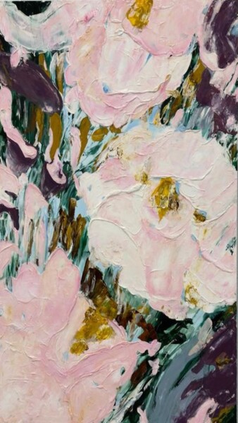 Pintura intitulada "Brilho das Flores" por Celeste Ferreira, Obras de arte originais, Acrílico