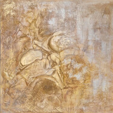 Pintura intitulada ""GOLDEN MOOD"" por Tiana Karapetian, Obras de arte originais, Pigmentos