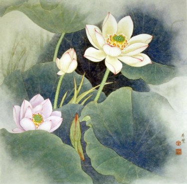 Painting titled "圣洁2" by Tian Xi Feng, Original Artwork, Oil