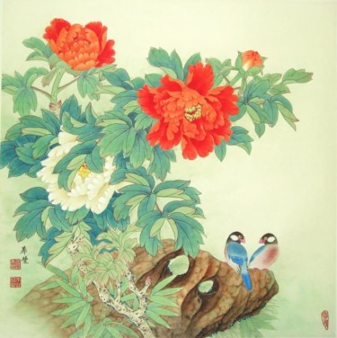 绘画 标题为“国色之春” 由田 希丰, 原创艺术品, 油