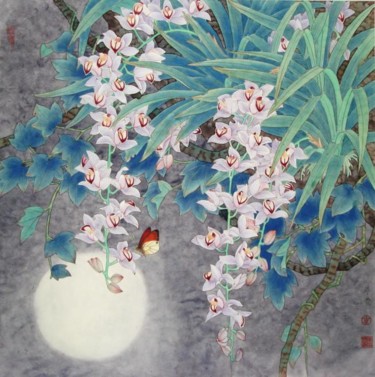 绘画 标题为“月明香更幽” 由田 希丰, 原创艺术品, 油
