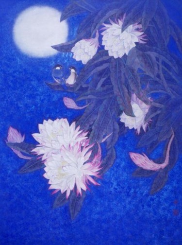 Painting titled "瞬间与永恒" by Tian Xi Feng, Original Artwork, Oil