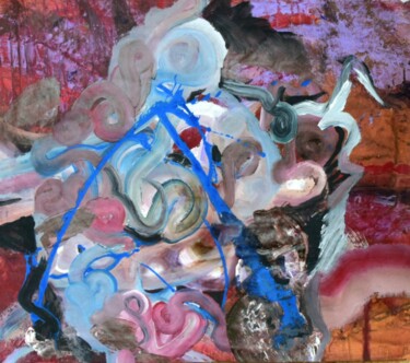 Malerei mit dem Titel "Wirrwarr" von Tiba, Original-Kunstwerk, Acryl