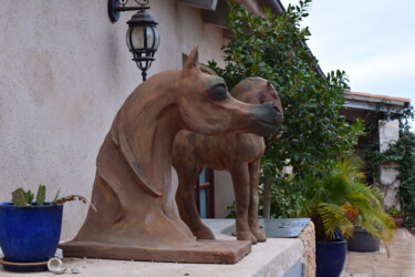 Scultura intitolato "Caballo" da Tiba, Opera d'arte originale, Calcestruzzo