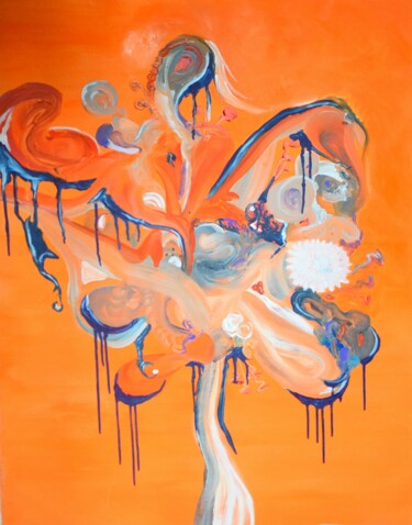 Schilderij getiteld "Abstrakt sueños" door Tiba, Origineel Kunstwerk, Acryl