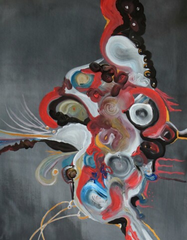 Pintura intitulada "Abstracto Tibaart 1#" por Tiba, Obras de arte originais, Acrílico