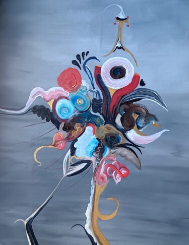 Malerei mit dem Titel "Abstrakt Tibaart 2#" von Tiba, Original-Kunstwerk, Acryl