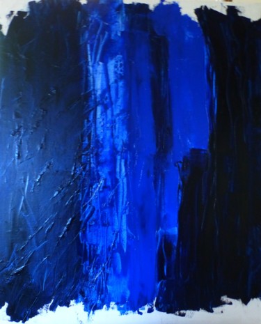 Painting titled "blues" by Bdumont, Original Artwork, Oil