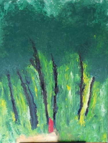 Painting titled "919  en forêt" by Bdumont, Original Artwork, Oil