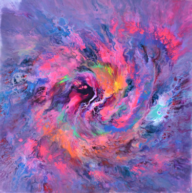 Painting titled "NEBULA 3 - Large  A…" by Tiberiu Soos, Original Artwork, Acrylic